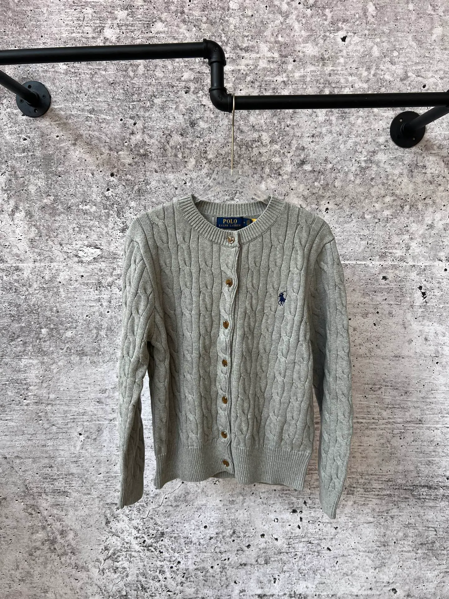 P240 Ralph Lauren autumn women's knitted rubber flower cardigan sweater, Xiaohongshu traffic password, classic rubber flower cardigan buttons, original pure cotton yarn craftsmanship, slim fit upper body, lazy old money style
